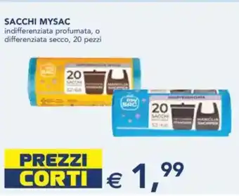 Esselunga Sacchi mysac indifferenziata profumata, o differenziata secco, 20 pezzi offerta