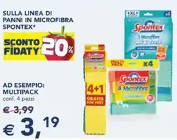 Esselunga Sulla linea di panni in microfibra spontex offerta