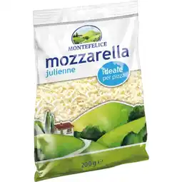 Qui Discount MOZZARELLA JULIENNE MONTEFELICE 200 G offerta