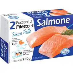 Qui Discount FILETTI DI SALMONE SURGELATO PORZIONATO 250 G offerta