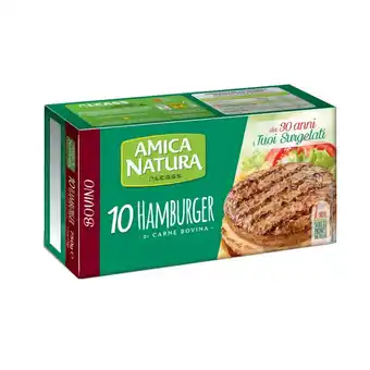 Qui Discount HAMBURGER DI BOVINO AMICA NATURA X 10 - 750 G offerta