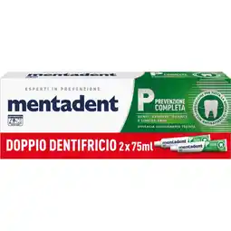 Qui Discount DENTIFRICIO MENTADENT P 75 ML X 2 offerta