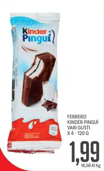 Supermercati Piccolo Ferrero kinder pingui vari gusti offerta