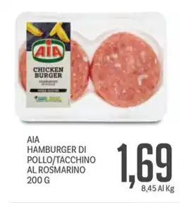 Supermercati Piccolo Aia hamburger di pollo/tacchino al rosmarino offerta