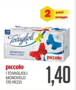 Supermercati Piccolo Piccolo i tovaglioli monovelo offerta