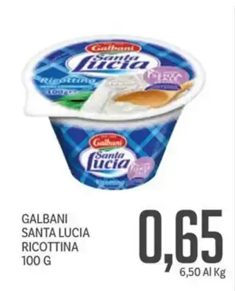 Supermercati Piccolo Galbani santa lucia ricottina offerta