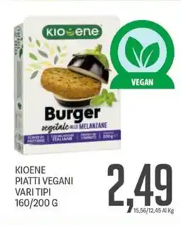 Supermercati Piccolo Kioene piatti vegani vari tipi offerta