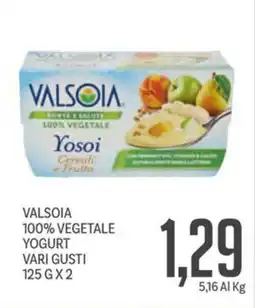 Supermercati Piccolo Valsoia 100% vegetale yogurt vari gusti offerta