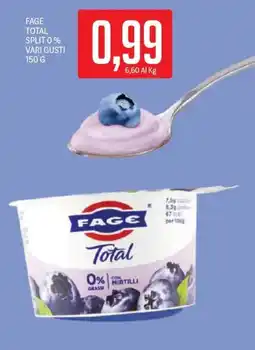 Supermercati Piccolo Fage total split 0% vari gusti offerta