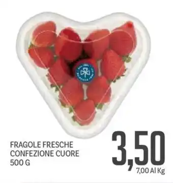 Supermercati Piccolo Fragole fresche confezione cuore offerta