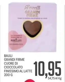 Supermercati Piccolo Bauli grandi firme cuore di cioccolato finissimo al latte offerta