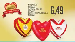 Supermercati Piccolo Mon chéri 14 pezzi/ ferrero rocher 8 pezzi/ confetteria raffaello 14 pezzi offerta