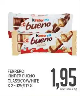 Supermercati Piccolo Ferrero kinder bueno classico/white offerta