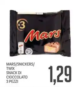 Supermercati Piccolo Mars/snickers/ twix snack di cioccolato offerta