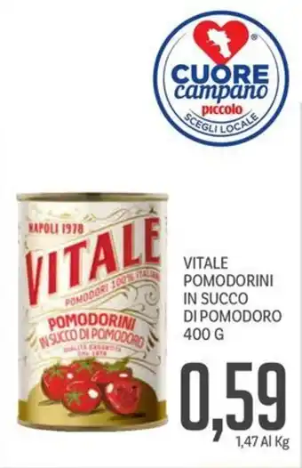 Supermercati Piccolo Vitale pomodorini in succo di pomodoro offerta