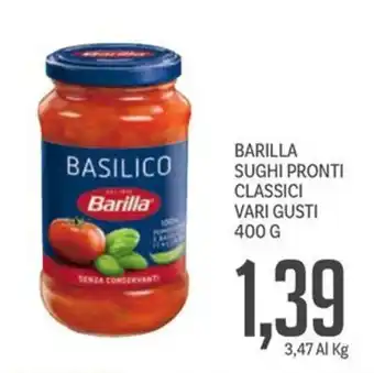 Supermercati Piccolo Barilla sughi pronti classici vari gusti offerta