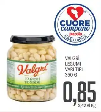 Supermercati Piccolo Valgrì legumi vari tipi offerta