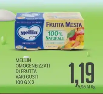 Supermercati Piccolo Mellin omogeneizzati di frutta vari gusti offerta