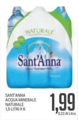 Supermercati Piccolo Sant'anna acqua minerale naturale offerta