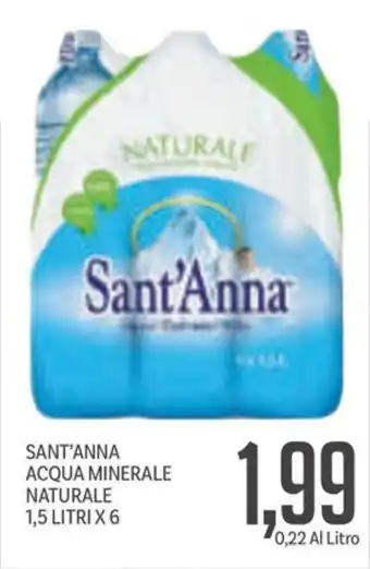 Supermercati Piccolo Sant'anna acqua minerale naturale offerta