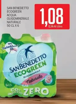 Supermercati Piccolo San benedetto ecogreen acqua oligominerale naturale offerta