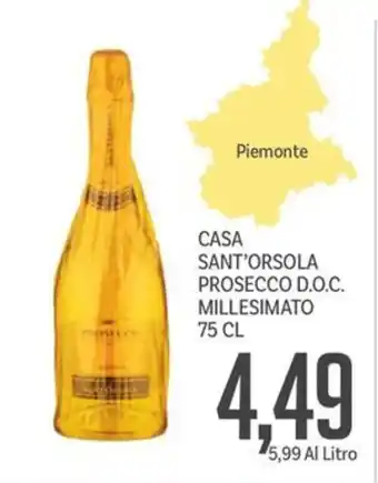 Supermercati Piccolo Casa sant'orsola prosecco d.o.c. millesimato offerta