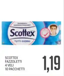 Supermercati Piccolo Scottex fazzoletti 4 veli 10 pacchetti offerta