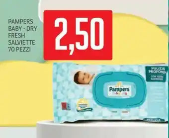 Supermercati Piccolo Pampers baby-dry fresh salviette 70 pezzi offerta