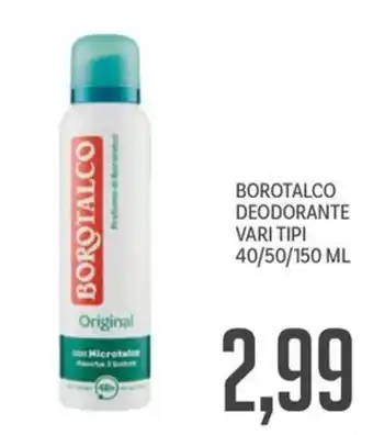 Supermercati Piccolo Borotalco deodorante vari tipi offerta