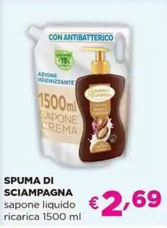 Acqua & Sapone SPUMA DI SCIAMPAGNA sapone liquido ricarica offerta