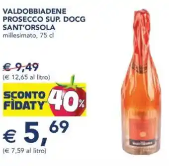 Esselunga Valdobbiadene prosecco sup. docg sant'orsola millesimato, offerta