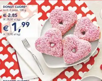 Esselunga Donut cuore conf. 2 pezzi, offerta