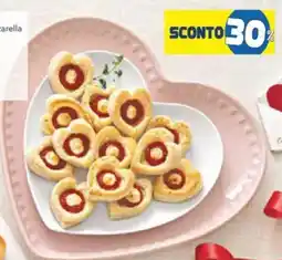 Esselunga Pizzette cuore con pomodoro e mozzarella al kg offerta