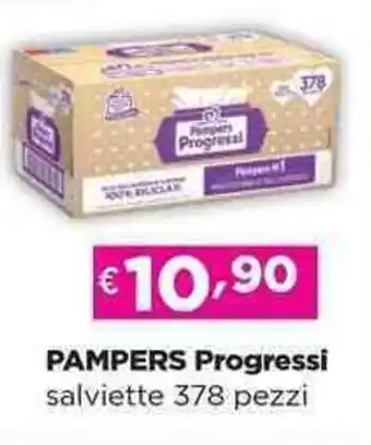 Acqua & Sapone PAMPERS Progressi salviette 378 pezzi offerta