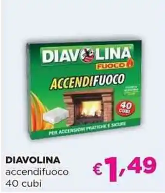 Acqua & Sapone DIAVOLINA accendifuoco 40 cubi offerta