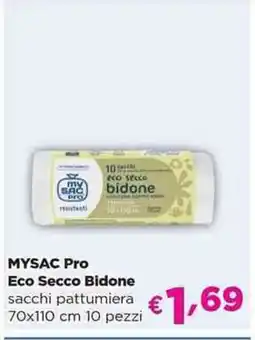 Acqua & Sapone MYSAC Pro Eco Secco Bidone sacchi pattumiera offerta