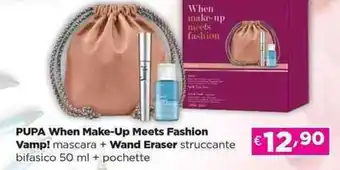 Acqua & Sapone PUPA When Make-Up Meets Fashion Vamp! mascara + Wand Eraser struccante bifasico + pochette offerta