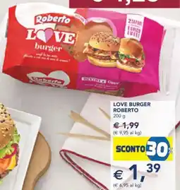 Esselunga Love burger roberto offerta