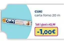 Acqua & Sapone CUKI carta forno 20 m offerta