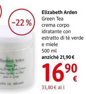 dm drogerie markt Elizabeth Arden Green Tea crema corpo idratante con estratto di tè verde e miele offerta