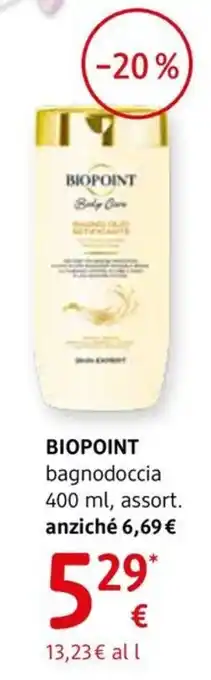 dm drogerie markt BIOPOINT bagnodoccia offerta