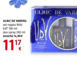 dm drogerie markt ULRIC DE VARENS set regalo Wild EdT deo spray offerta