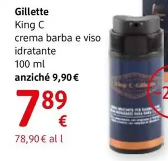 dm drogerie markt Gillette King C crema barba e viso idratante offerta