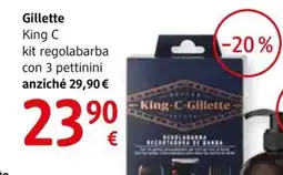 dm drogerie markt Gillette King C kit regolabarba con 3 pettinini offerta