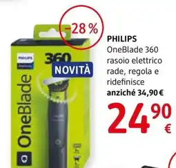 dm drogerie markt PHILIPS OneBlade 360 rasoio elettrico rade, regola e ridefinisce offerta