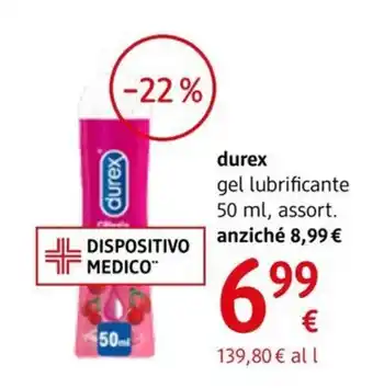 dm drogerie markt durex gel lubrificante offerta