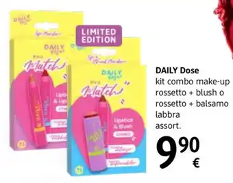 dm drogerie markt DAILY Dose kit combo make-up rossetto + blush o rossetto + balsamo labbra offerta