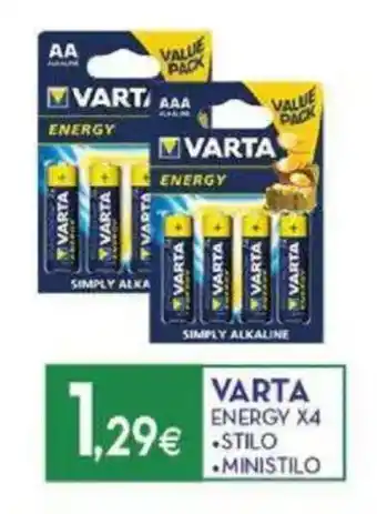 Proshop Varta energy x4 stilo ministilo offerta