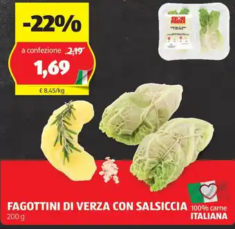 ALDI Fagottini di verza con salsiccia offerta