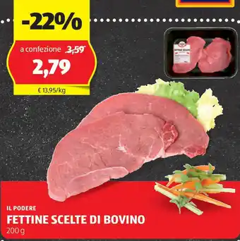 ALDI Il podere fettine scelte di bovino offerta